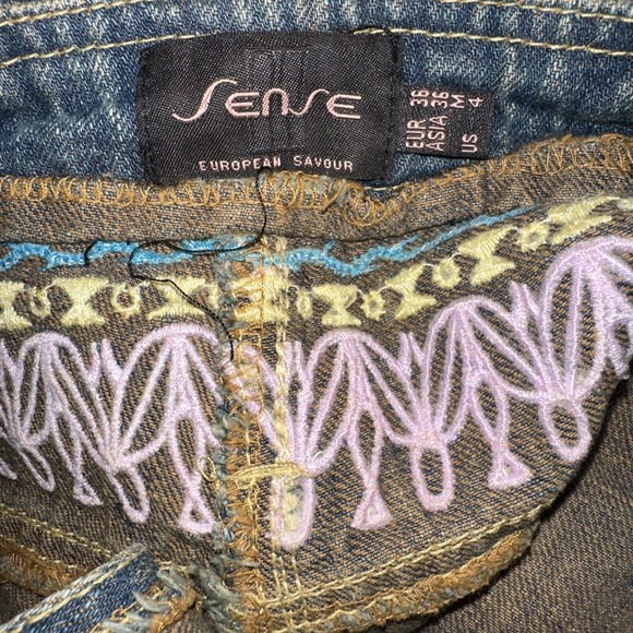 Sense European Denim Capri Overalls Size‎ 4 Y2K - Picture 11 of 12